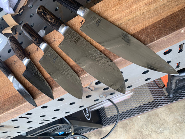 Knife sharpening by the inch